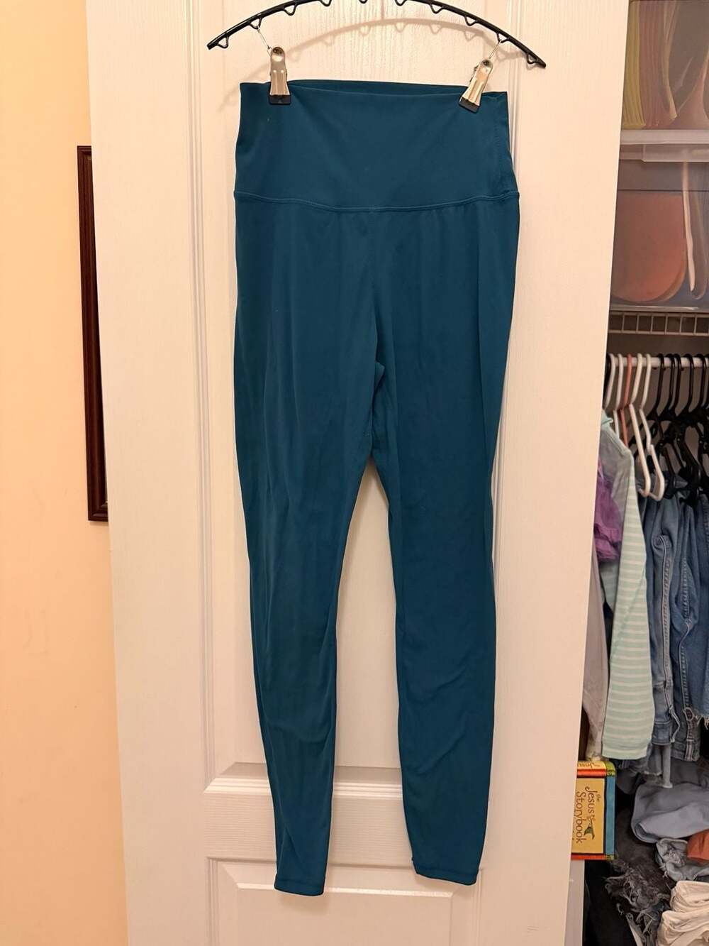 Sunzel Leggings Size M Teal High Waisted Workout Athletic Pants